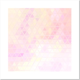 Pink Mosaic Tile Print Design Posters and Art